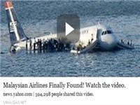 پیدا شدن هواپیمای مالزی در فیس‌بوک